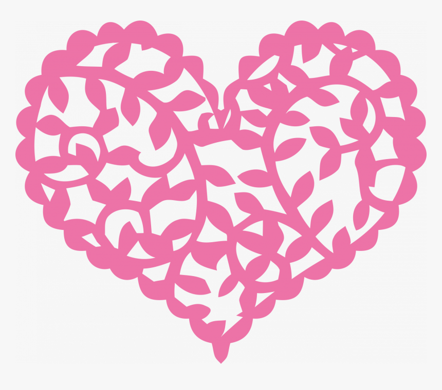 Lace Heart Stencil - Lace Heart Clipart, HD Png Download, Free Download