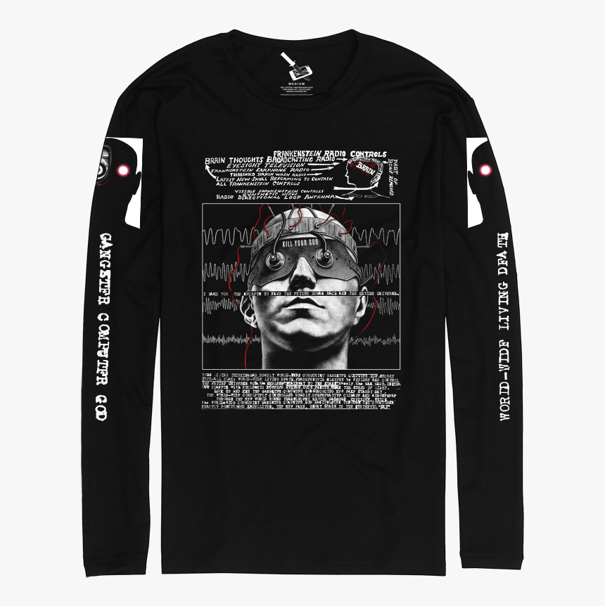 Gangster Computer God L/s Shirt - Long-sleeved T-shirt, HD Png Download, Free Download