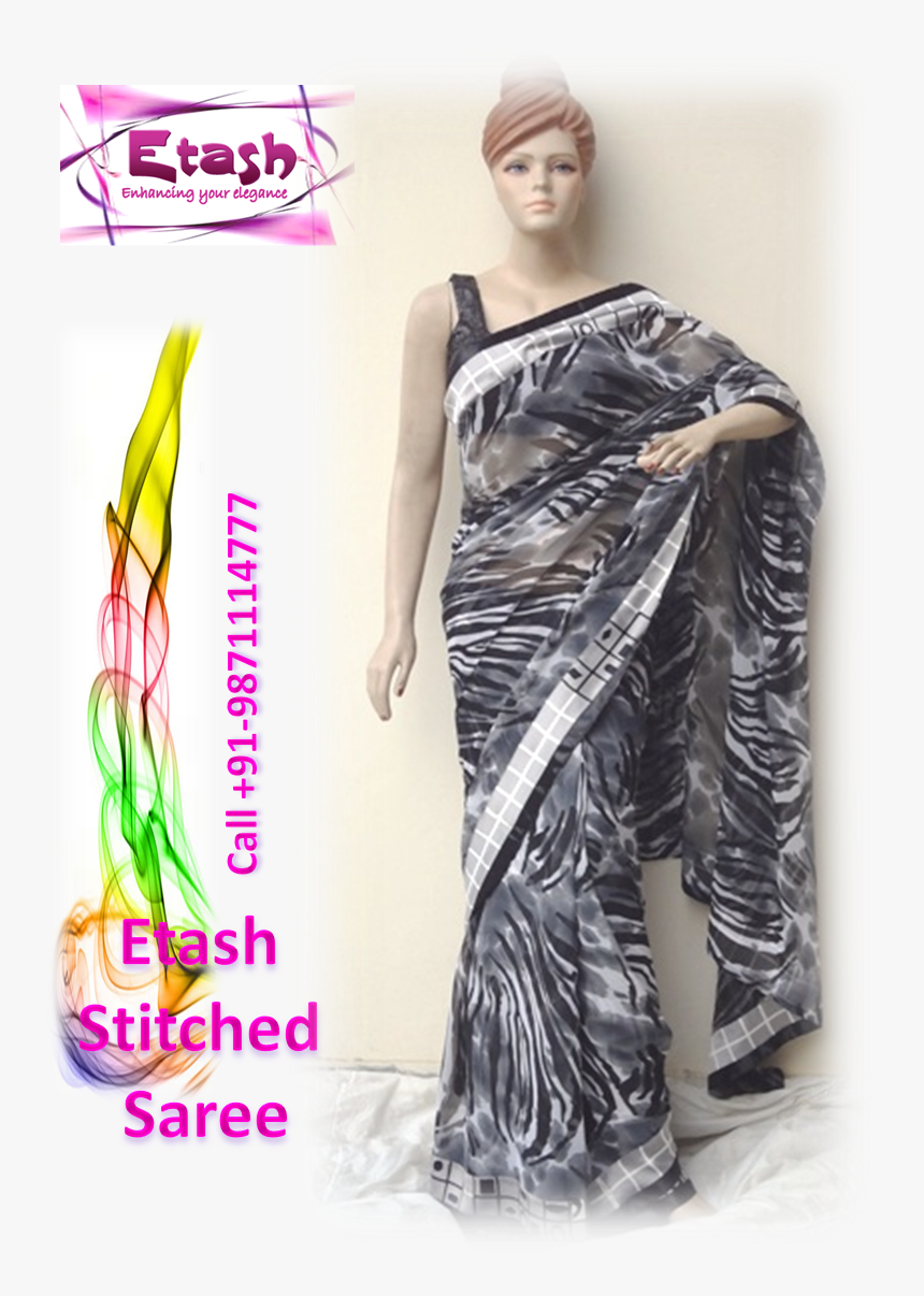 New Arrival Readymade Stitched Saree - Sari, HD Png Download, Free Download