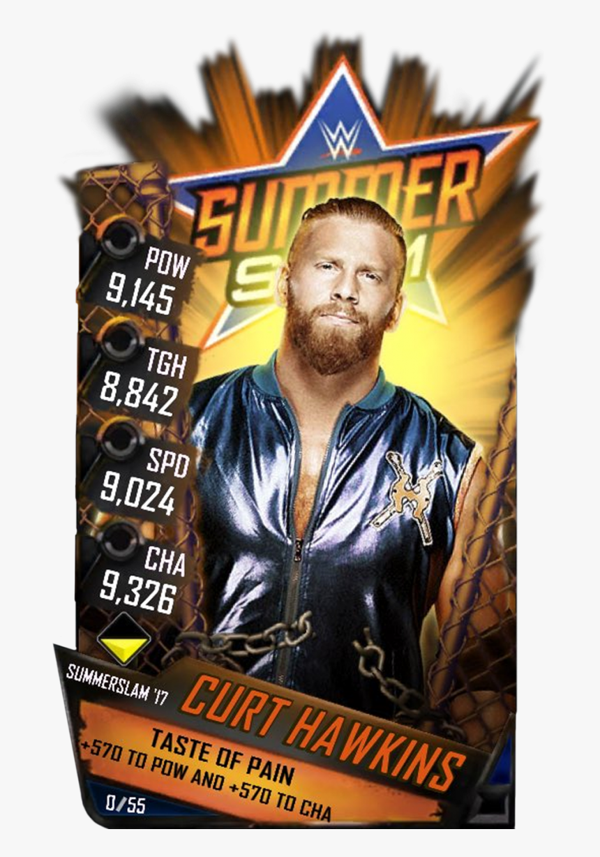 Supercard Curthawkins S3 Hardened Smackdown - Wwe Supercard Summerslam 17 John Cena, HD Png Download, Free Download