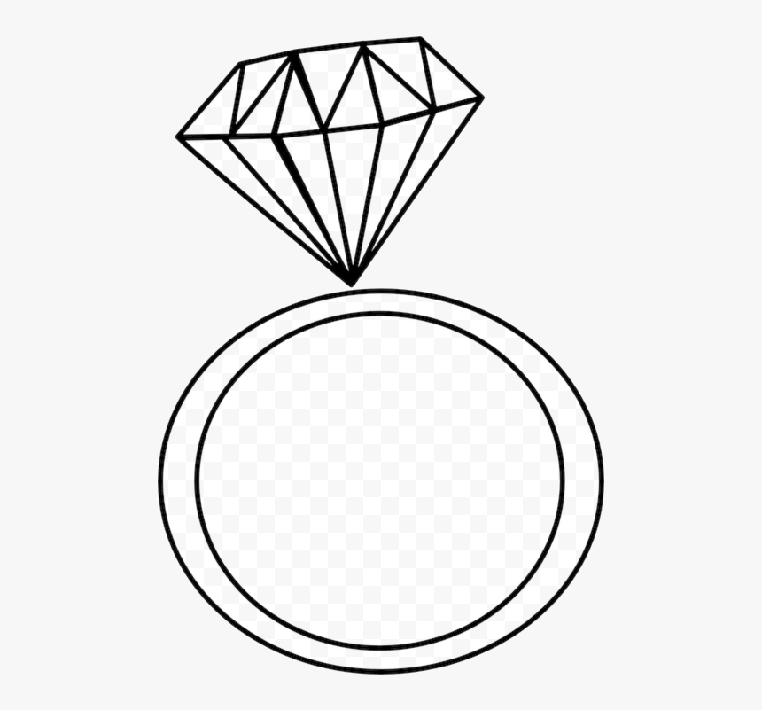 Diamond Ring Engagement Clipart Black And White Loadtve - Engagement Ring Clipart, HD Png Download, Free Download