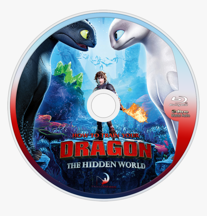 How To Train Your Dragon 3 Bluray Disc Image - Train Your Dragon The Hidden World Disc, HD Png Download, Free Download