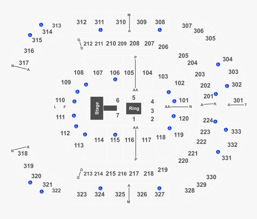 Bridgestone Arena Seating Chart For All, HD Png Download, Free Download