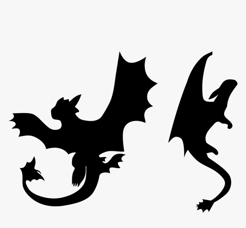 Transparent Fairy Clipart - Toothless Flying Dragon Silhouette, HD Png Download, Free Download