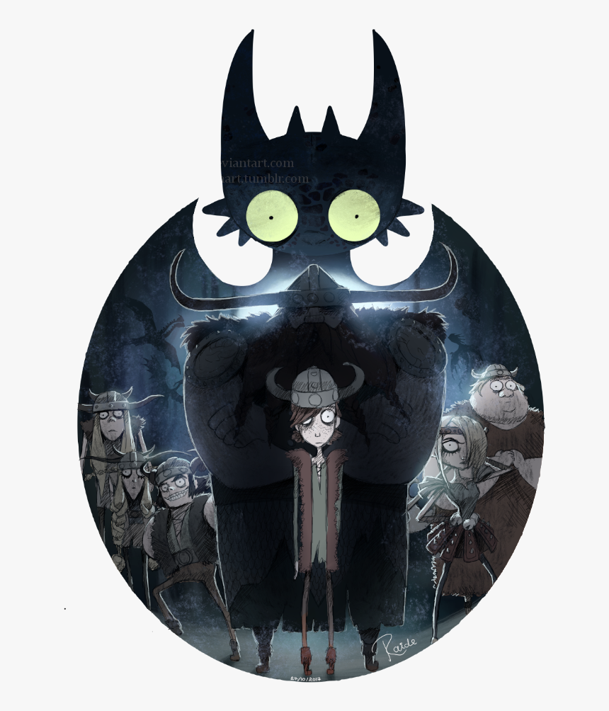 How To Train Your Dragon Tim Burton Style - Train Your Dragon Tim Burton Style, HD Png Download, Free Download