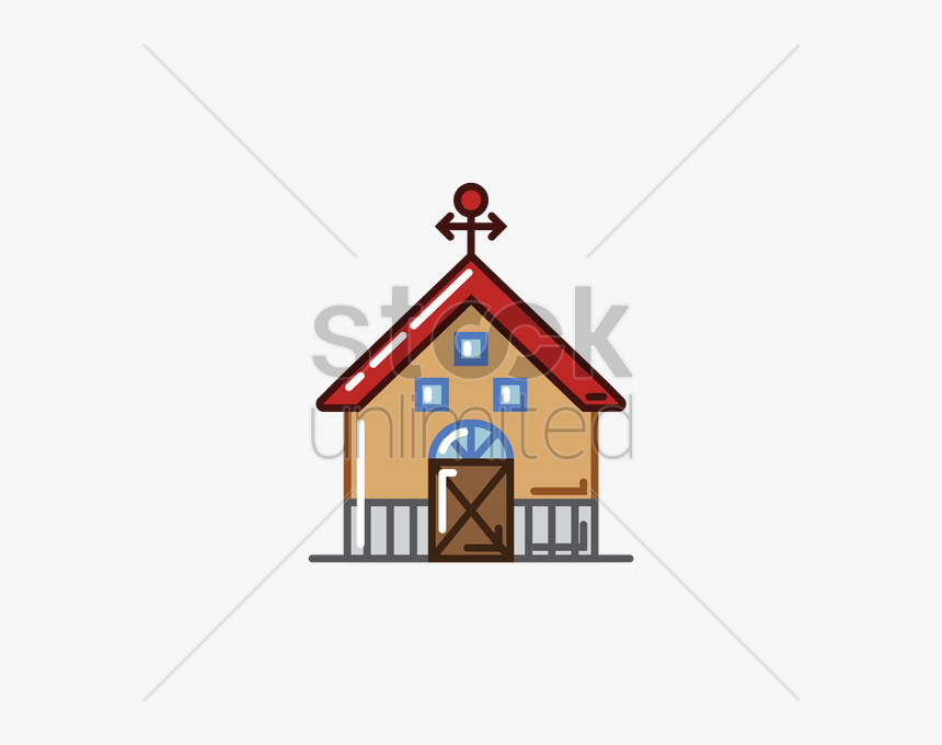 Barn House Vector Image - Illustration, HD Png Download, Free Download