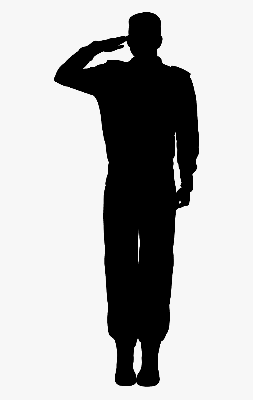 Army Soldier Salute Silhouette, HD Png Download, Free Download