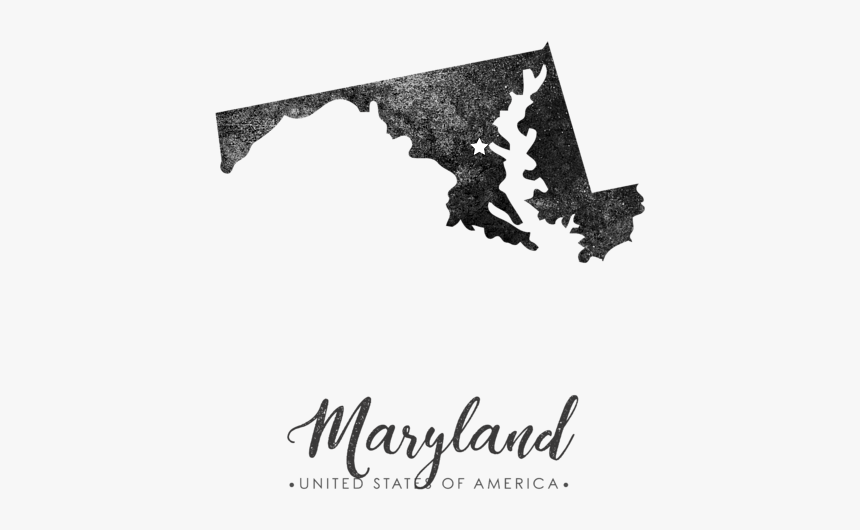 Maryland State Map Art, HD Png Download, Free Download