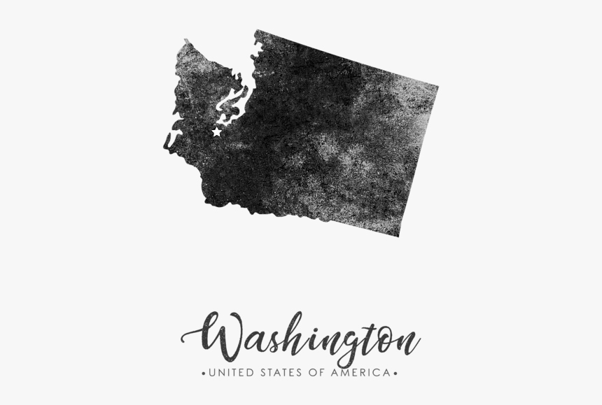 Washington State Map Art, HD Png Download, Free Download