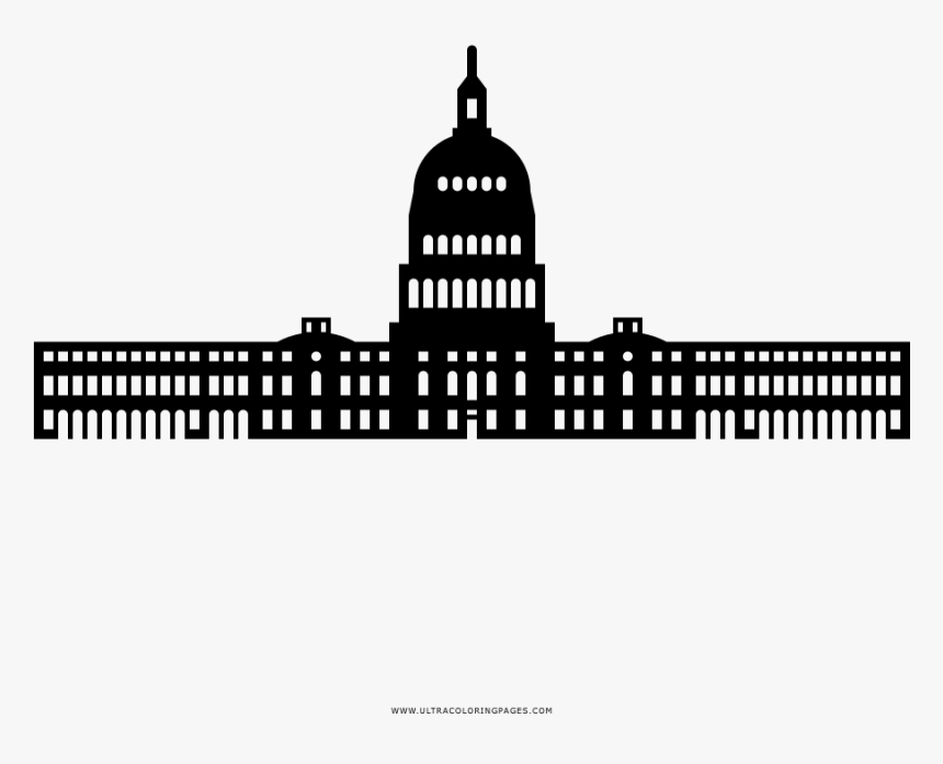 United States Capitol Coloring Page - Holy Places, HD Png Download, Free Download