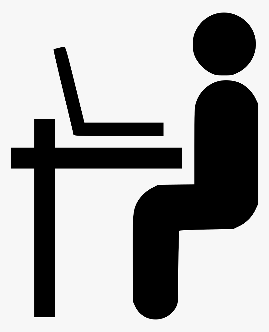 Two Students Studying - Student Sitting At Class Icon Png, Transparent Png, Free Download