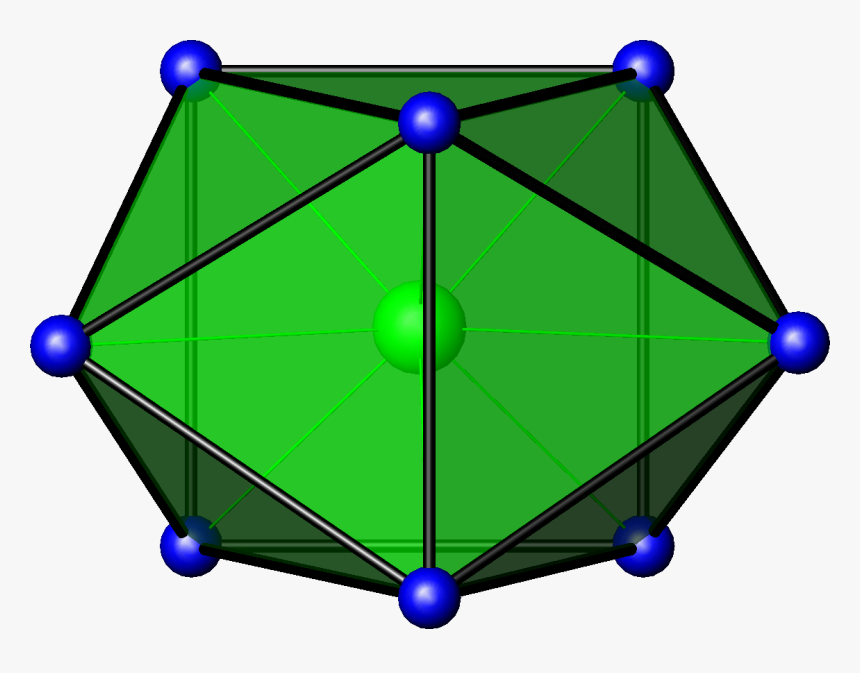 Square Face Bicapped Trigonal Prism - Tricapped Trigonal Prismatic Molecular Geometry, HD Png Download, Free Download