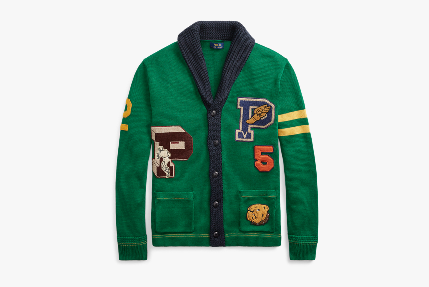 polo letterman cardigan