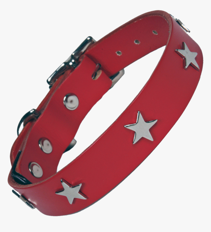 Dog Collar Png - Red Dog Collar With Stars, Transparent Png, Free Download