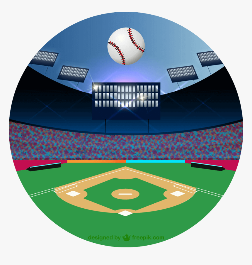 Baseball With Baseball Diamond Clipart, HD Png Download, Free Download