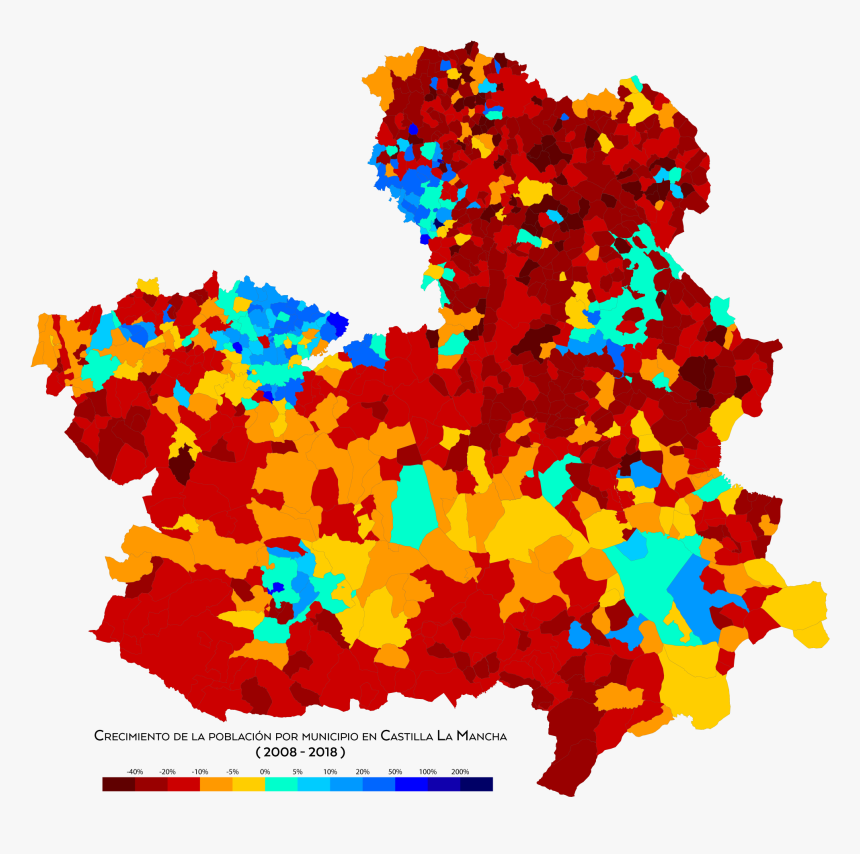 Castilla La Mancha Crecimiento 2008 2018 - Illustration, HD Png Download, Free Download