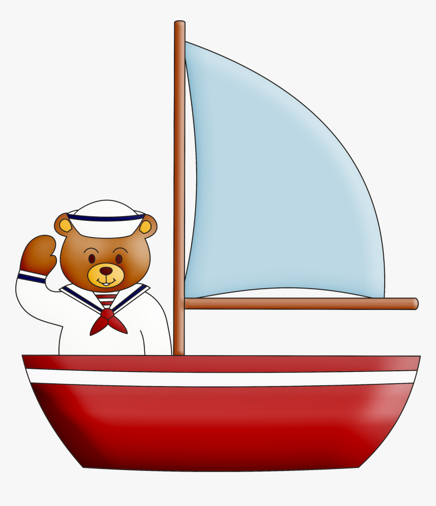 Ursinho Marinheiro No Barco Png Clipart , Png Download - Sailor On Ship Cartoon Png, Transparent Png, Free Download