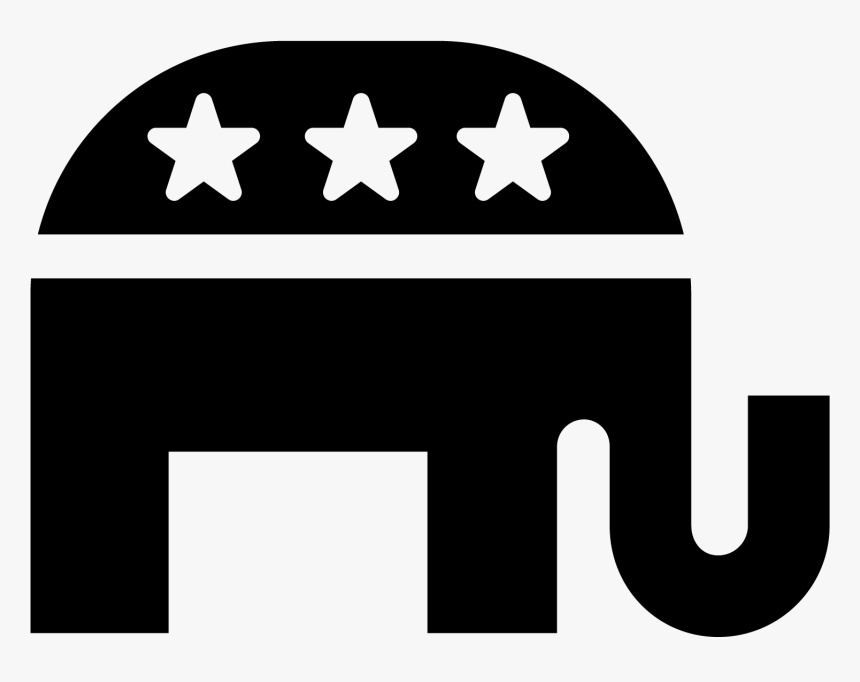 Republican Party Computer Icons Symbol Election Politics - Republican Black And White, HD Png Download, Free Download