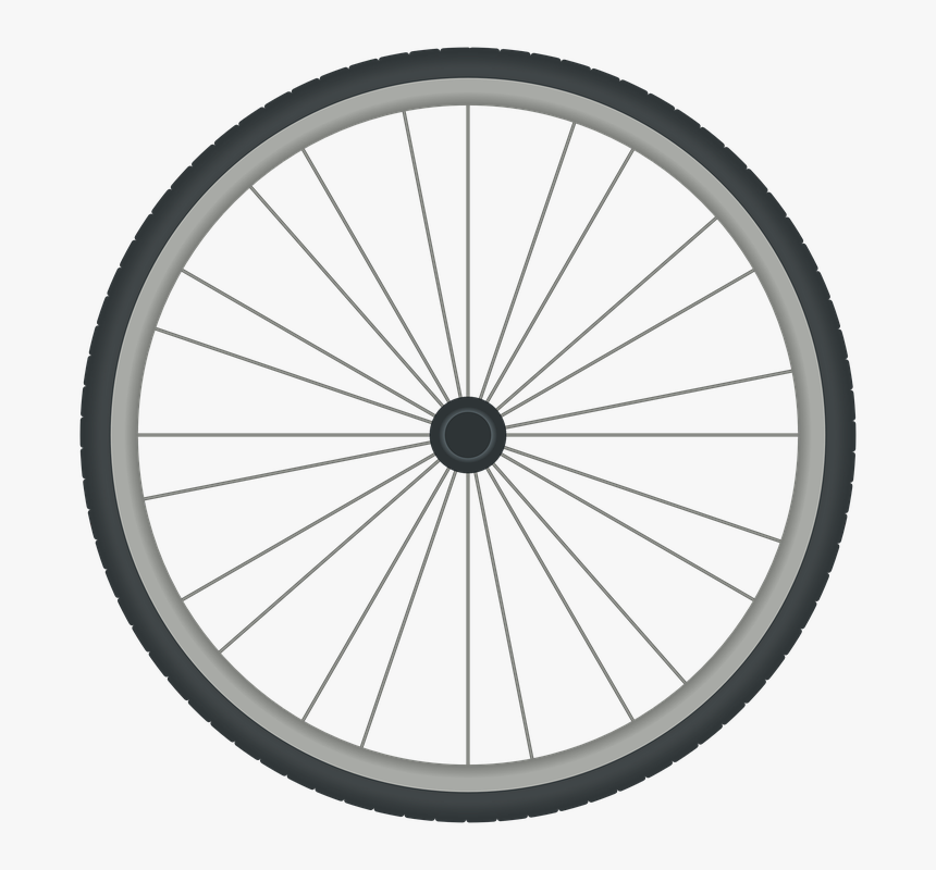 Bicycle Wheel Bike Cycle Tyre - Bike Wheel Cartoon Png, Transparent Png, Free Download