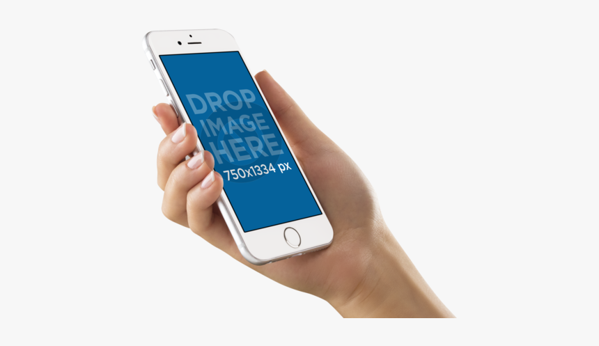 Hand Iphone 7 White Mockup, HD Png Download, Free Download