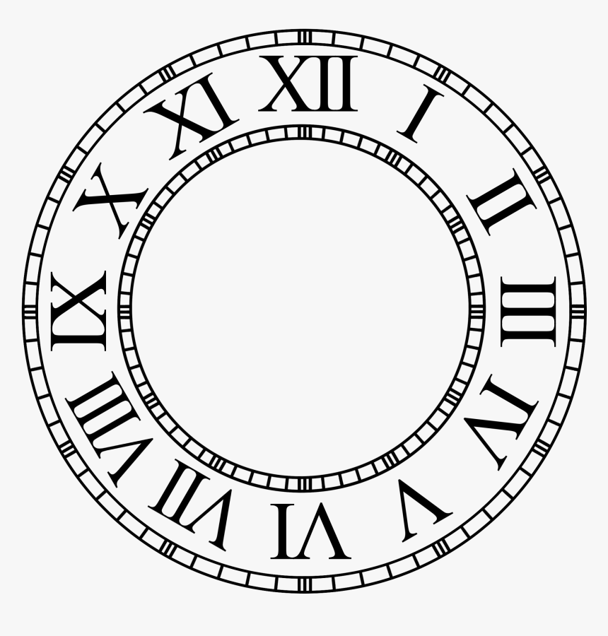 Roman Numeral Clock Png, Transparent Png, Free Download