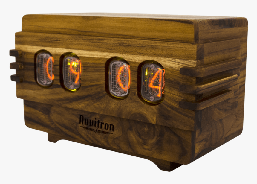 The Vintage Nixie Tube Clock - Wood, HD Png Download, Free Download