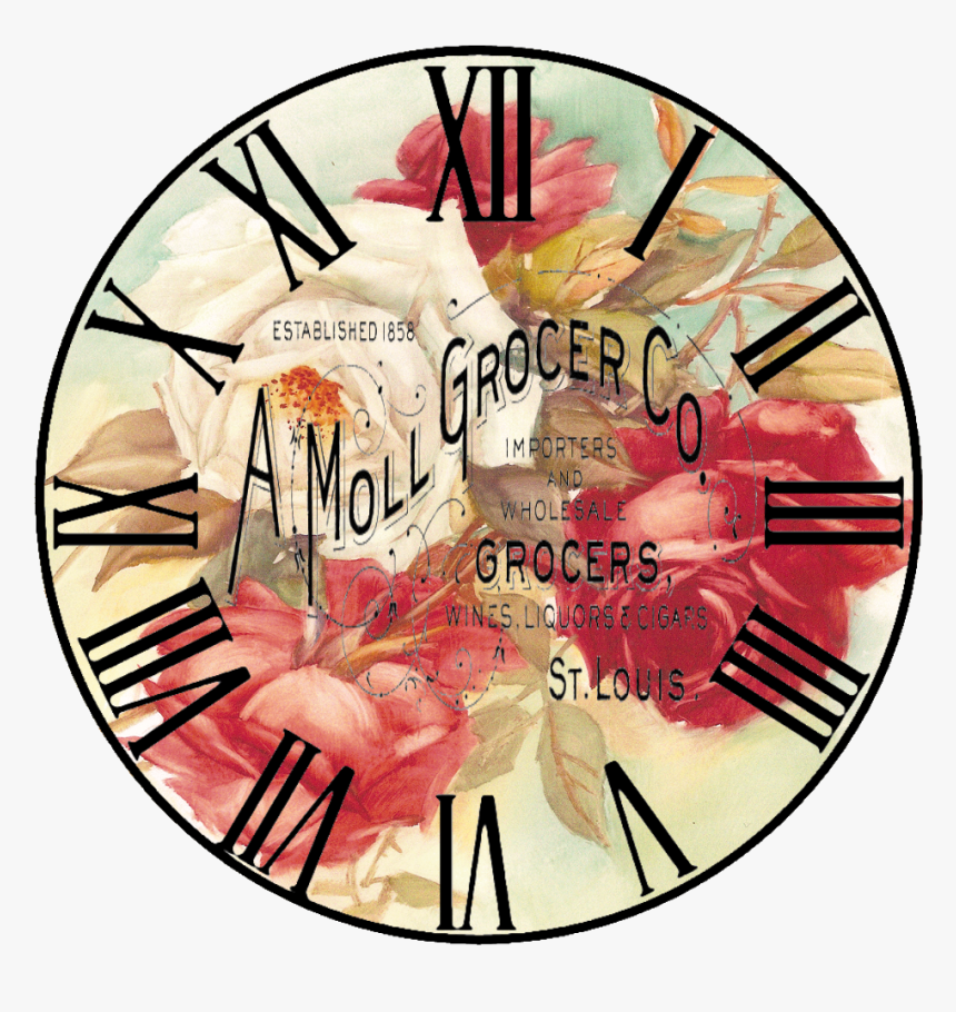 Free Vintage Clock Clipart , Png Download - Printable Vintage Clock Face, Transparent Png, Free Download