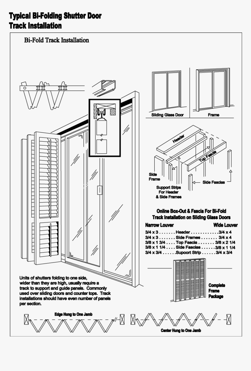 Design Shutters Bi Fold Plantation And Sliding - Bi Fold Window Plan, HD Png Download, Free Download