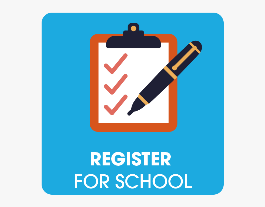 Clipboard With Register For School Icon - School Registration Icon, HD Png  Download - kindpng