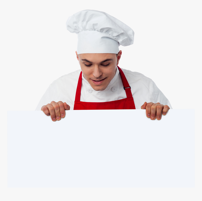 Chef - Chef Holding Banner Png, Transparent Png, Free Download