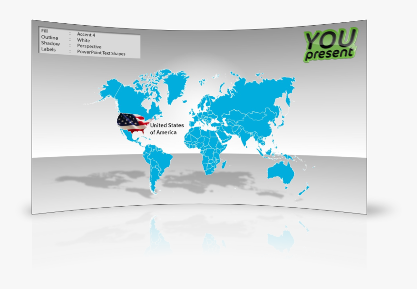 Clip Art Editable World Map Powerpoint - Prezi World Map Templates, HD Png Download, Free Download