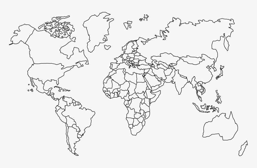 Blank Map With Countries, HD Png Download, Free Download