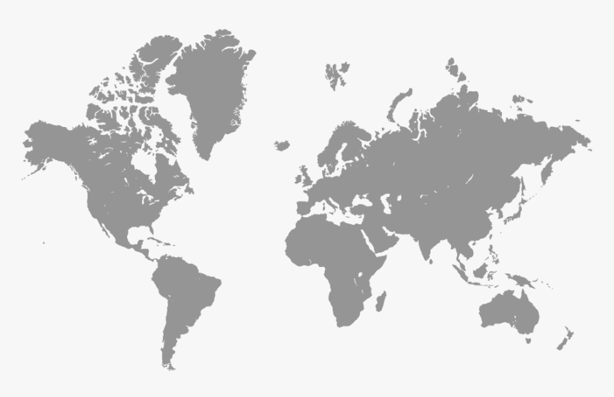 World Grey Maps Of - Transparent World Map Vector, HD Png Download, Free Download