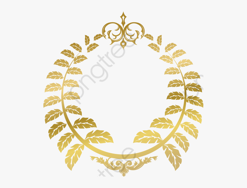 Design Gold Circle Png , Transparent Cartoons - Gold Leaf Circle Png, Png Download, Free Download