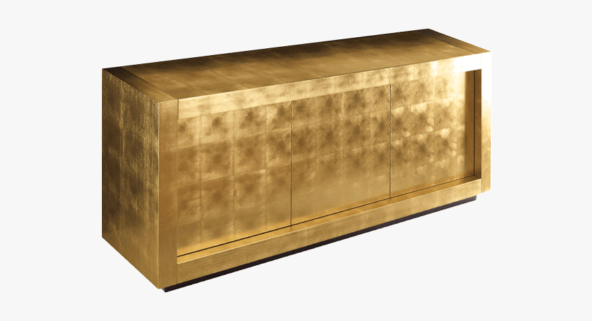 Credenza Rivestita In Foglia Oro P1 - Design, HD Png Download, Free Download