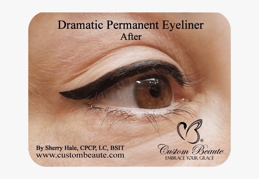 After Permanent Eyeliner - Eyeliner Microblading, HD Png Download, Free Download