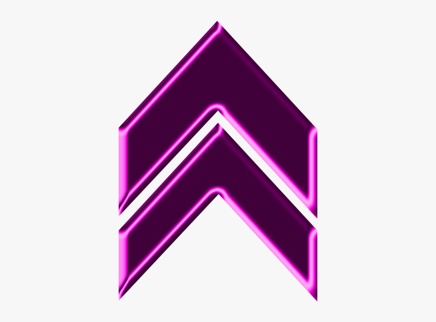 Double Arrow Magenta Neon Up - Transparent Arrow Neon Gif, HD Png Download, Free Download