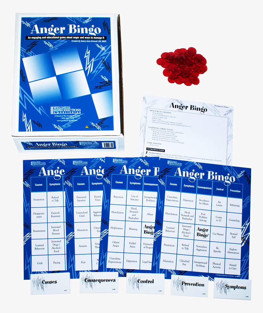 Anger Bingo Game For Adults, HD Png Download, Free Download