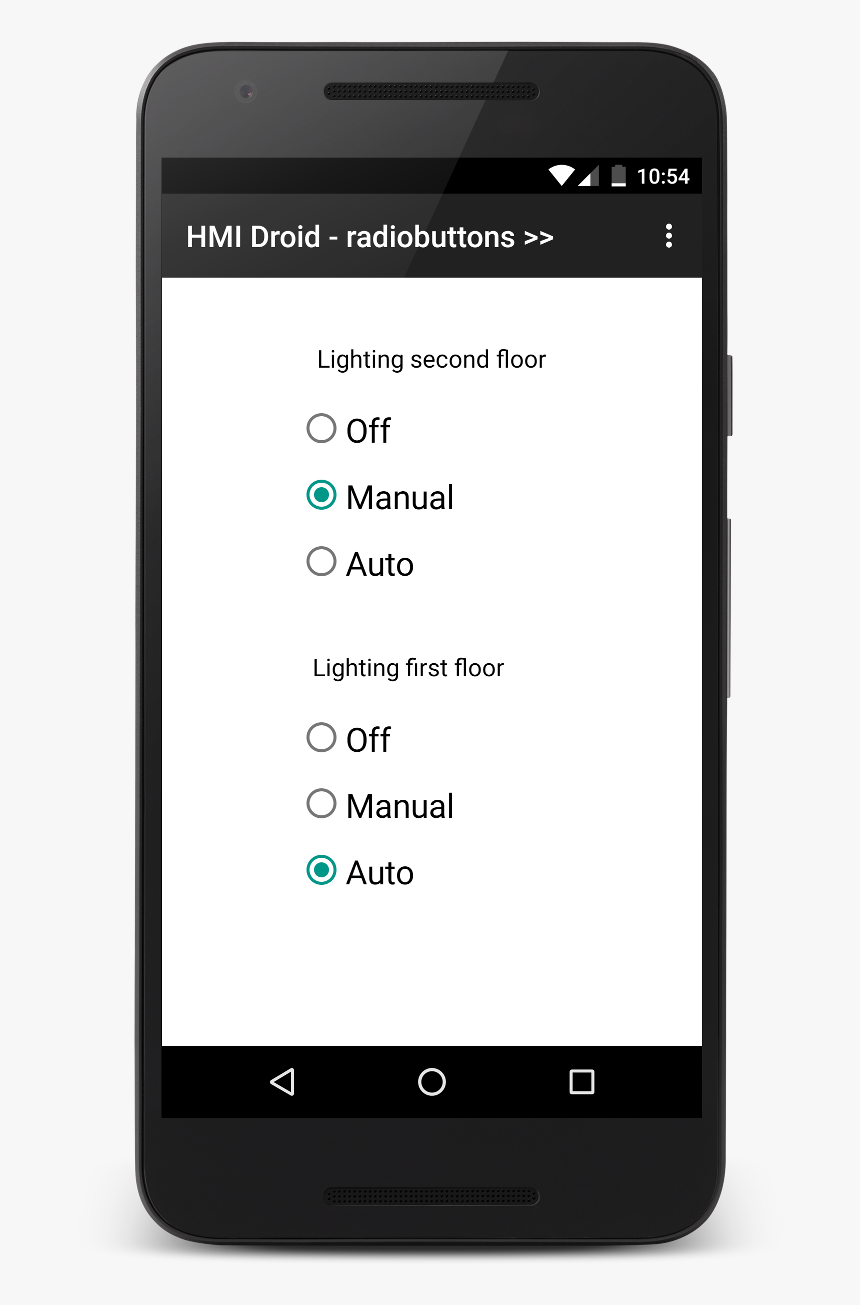 Hmi Droid Radiobutton - Action Bar Thunkable, HD Png Download, Free Download