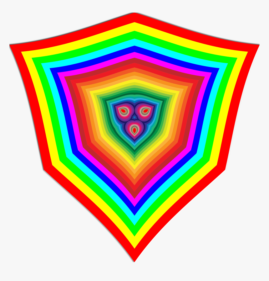 Colorful Shield Clip Arts - Rainbow In A Heart, HD Png Download, Free Download