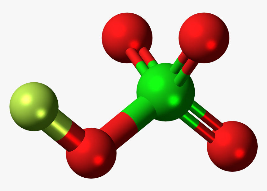 Fluorine Perchlorate Molecule Ball - Chlorosulfuric Acid, HD Png Download, Free Download