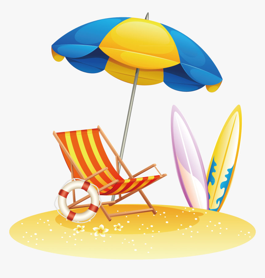 Clipart Images Umbrella - Beach Chair Clip Art, HD Png Download, Free Download