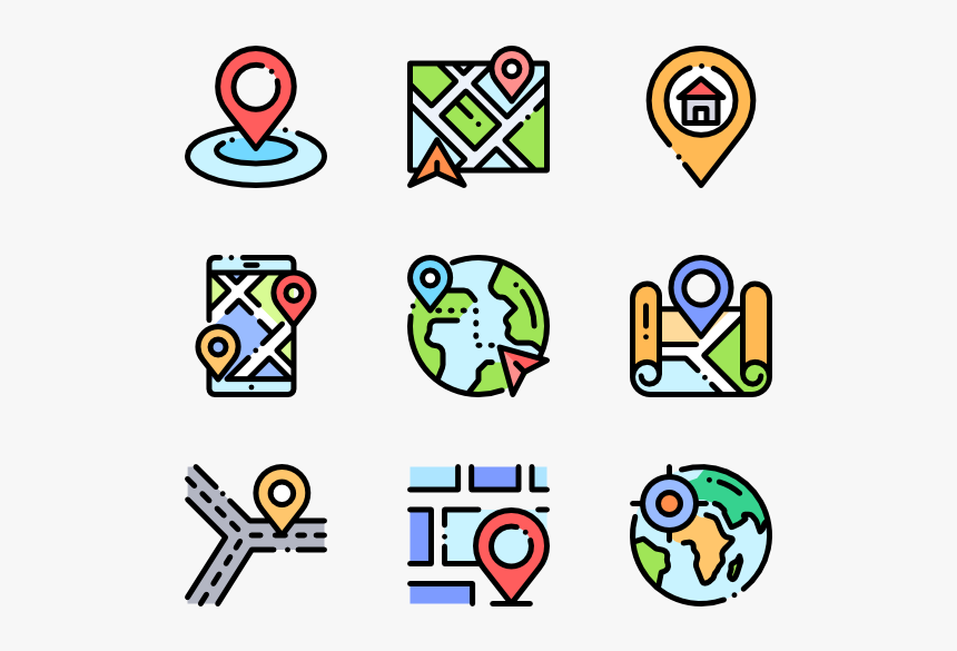 Navigation And Maps - Map Road Icon Png, Transparent Png, Free Download