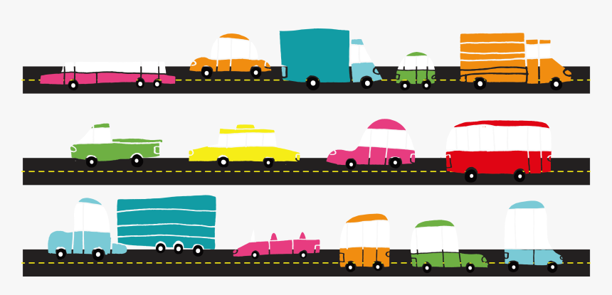 Traffic Clipart Main Road - Traffic Jam Graphic Png, Transparent Png, Free Download