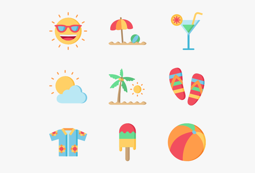 Beach Clipart Icon Graphics - Beach Clip Art Icons, HD Png Download, Free Download