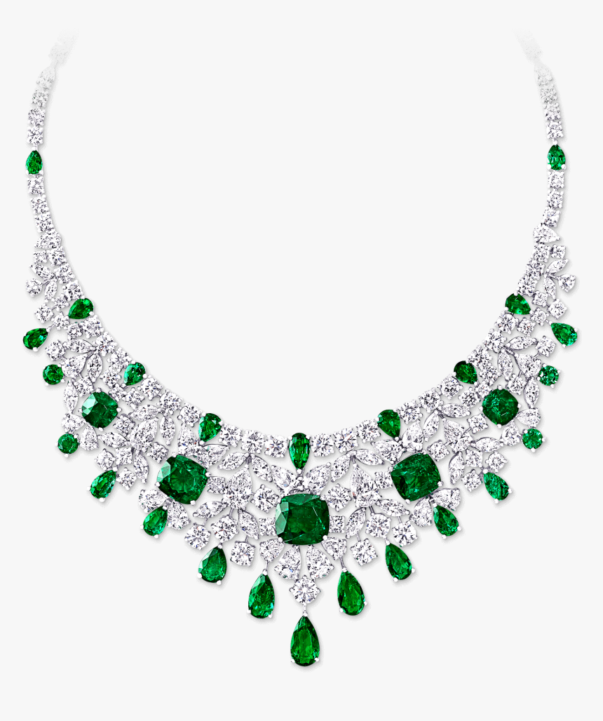 Emerald And Diamond Necklace - Graff Pink Diamond Necklace, HD Png Download, Free Download