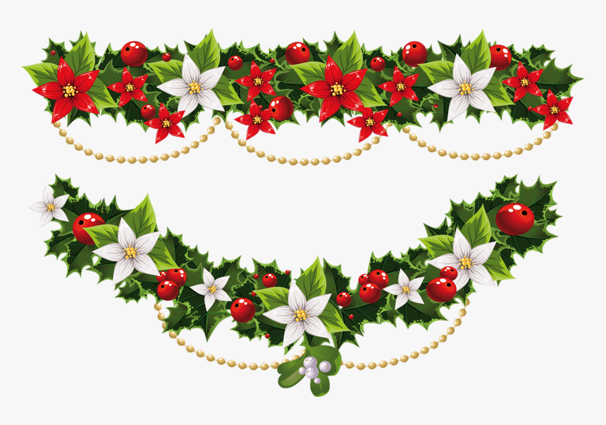 Adorno Navidad - Merry Christmas Flowers Png, Transparent Png, Free Download