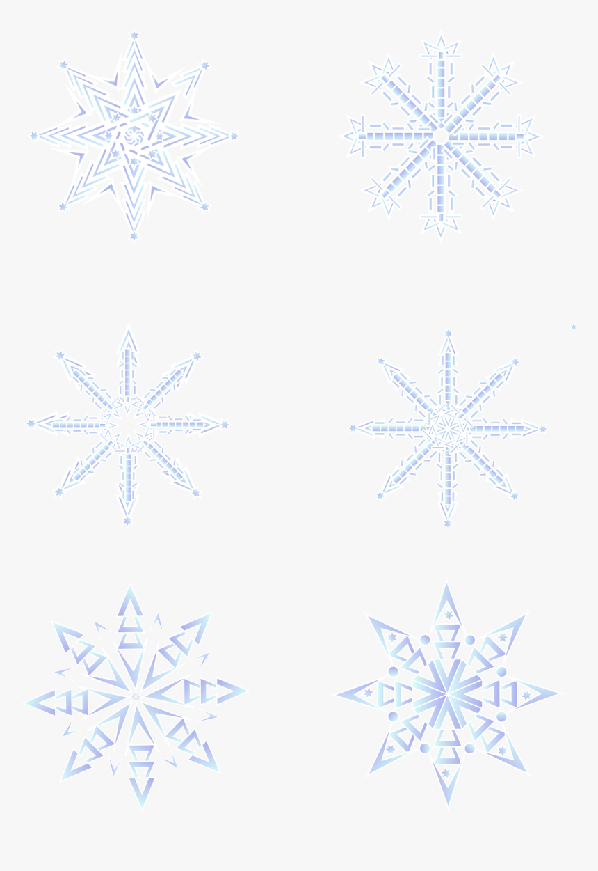 Light Blue Gradient Snowflake Winter Elements Png And - Australian Flag 6 Pointed Star, Transparent Png, Free Download