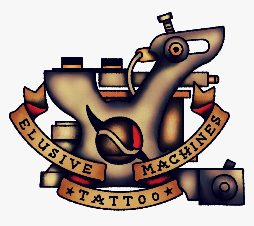 Hand Built Tattoo Machines - Cartoon Tattoo Machine Art, HD Png Download, Free Download