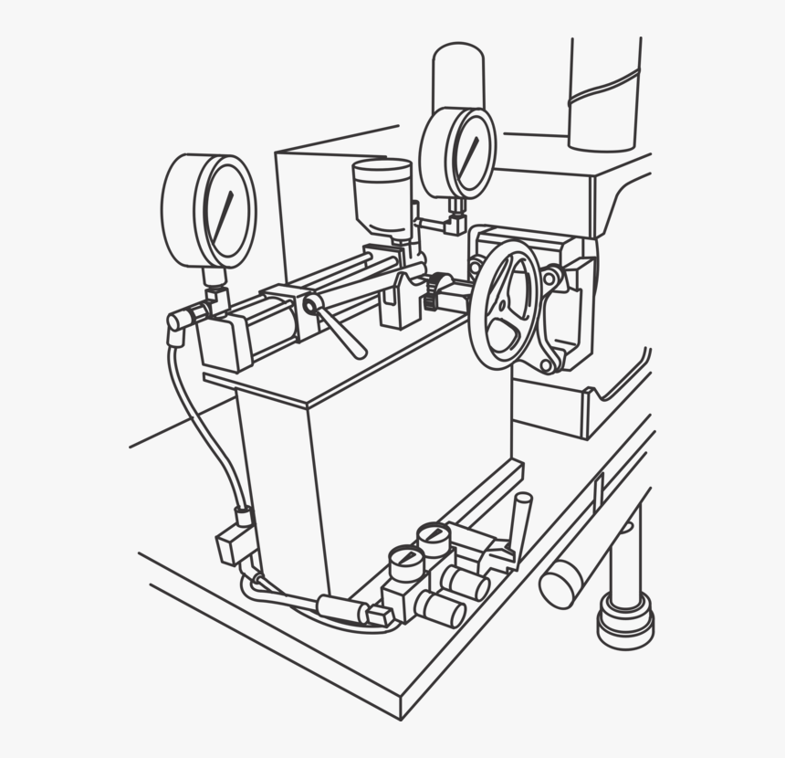 Line Art,angle,machine - Machine Drawing Clipart, HD Png Download, Free Download